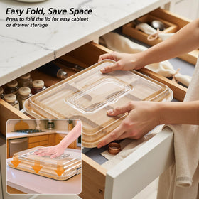 MAYELM charcuterie board locking lid preserves freshness and display