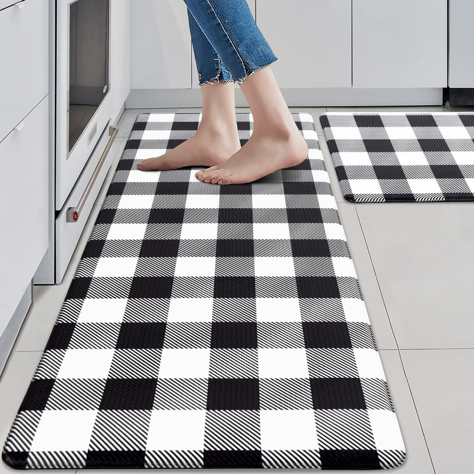 MAYHMYO anti-fatigue rug kitchen mat offers cushioned comfort during cooking