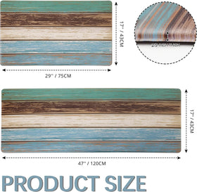 MAYHMYO teal 17x47 mat offers extended coverage for longer counters.