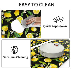 MAYHMYO lemon kitchen mat durable edges for long-lasting use
