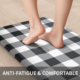 MAYHMYO non-slip kitchen rug stays in place on dry, clean floors