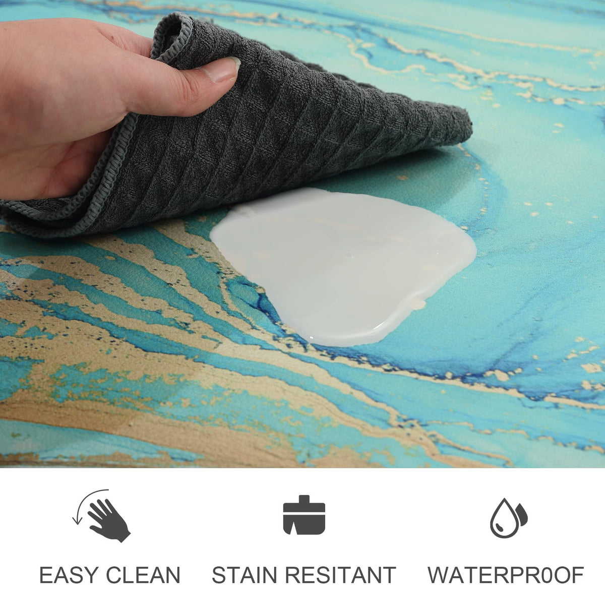 MAYHMYO non-slip backing on a tiled floor