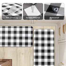 MAYHMYO waterproof kitchen mat wipes clean for quick maintenance
