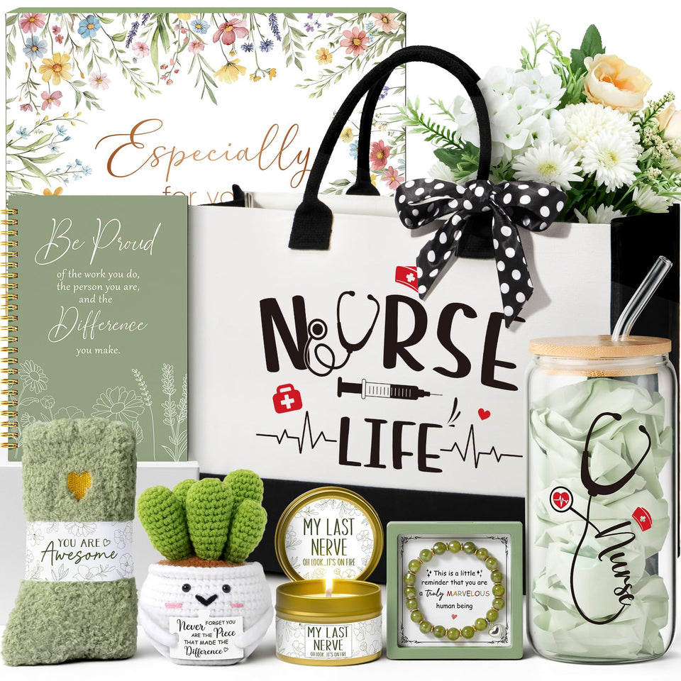 MAYICIVO canvas tote bag for nurses, durable and roomy for daily essentials.