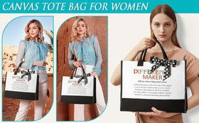 Mayicivo polka-dot ribbon tote decor adds charm to the tote gift set.