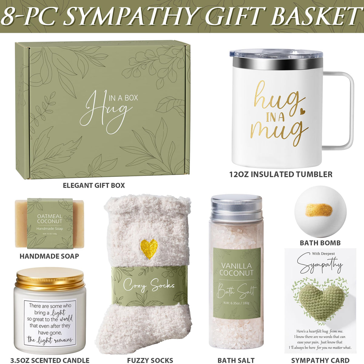 MAYICIVO sympathy candle vanilla coconut 3.5oz adds warm ambiance for remembrance