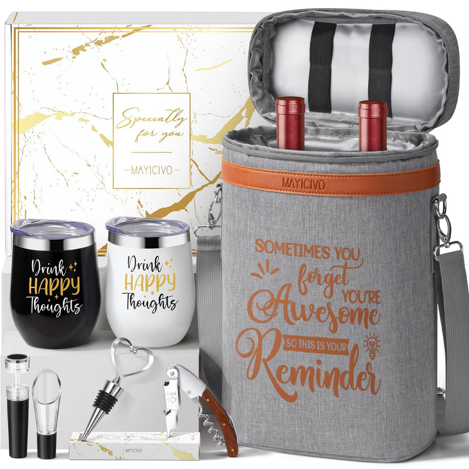 MAYICIVO wine cooler bag keeps two bottles cold for outdoor gatherings