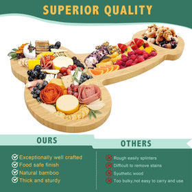 MAYISO bamboo aperitif board top view with ample serving space