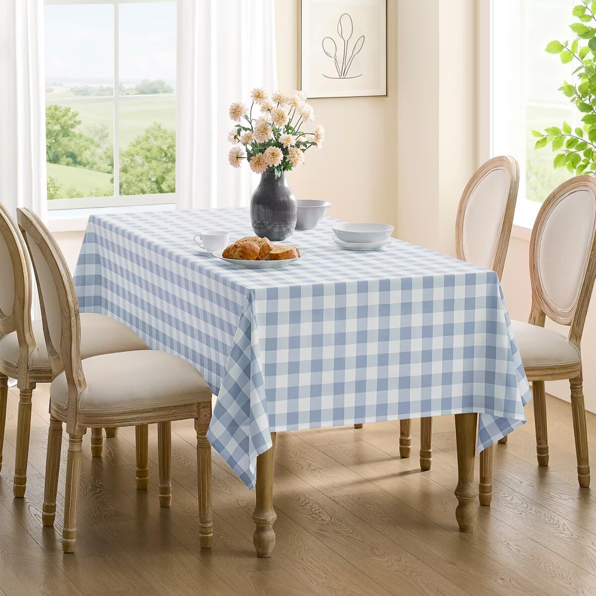 Maymiss buffalo plaid pattern highlights texture and classic farmhouse charm on a table.
