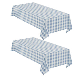 Maymiss checkered tablecloth on dining table; easy cleanup and stylish look
