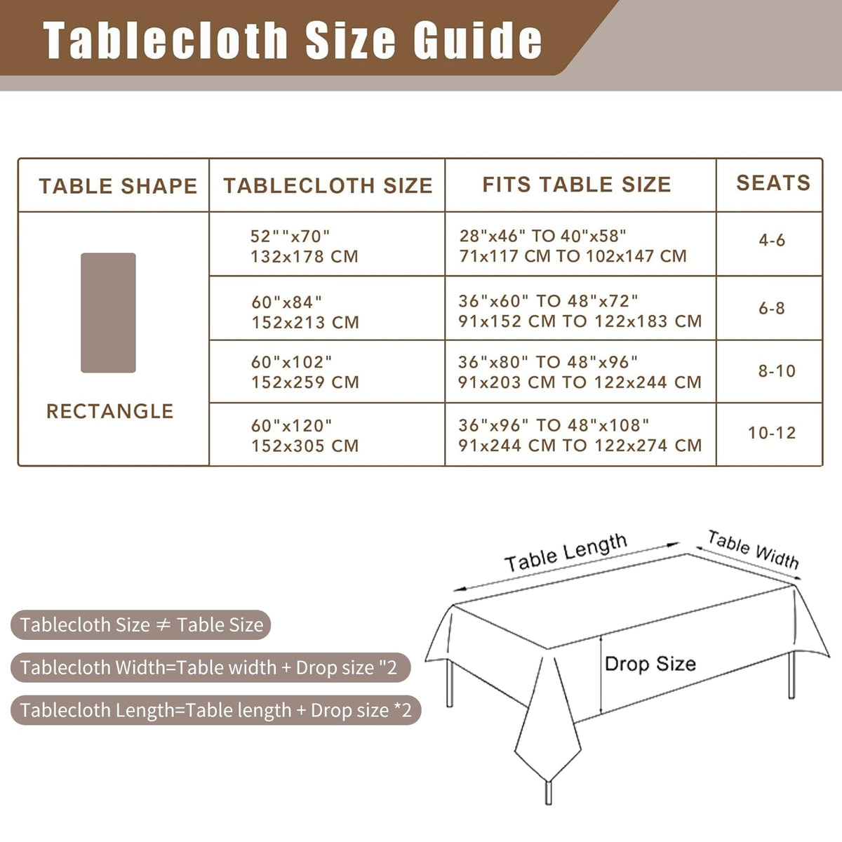 Maymiss easy-care tablecloth for busy homes and casual dining