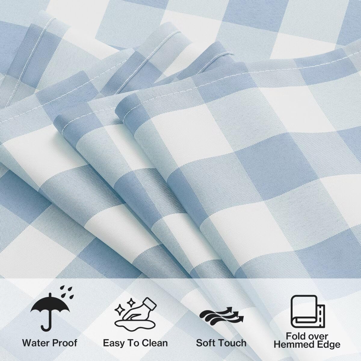 Maymiss easy-care fabric cleans fast; machine washable without fading.