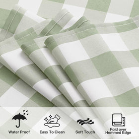 Outdoor picnic setup featuring Maymiss sage green round tablecloth outdoors