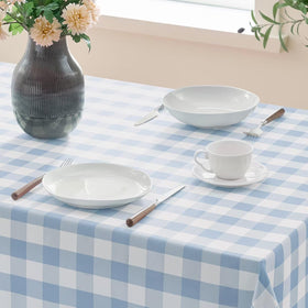 Maymiss waterproof coating keeps spills at bay during outdoor dining.