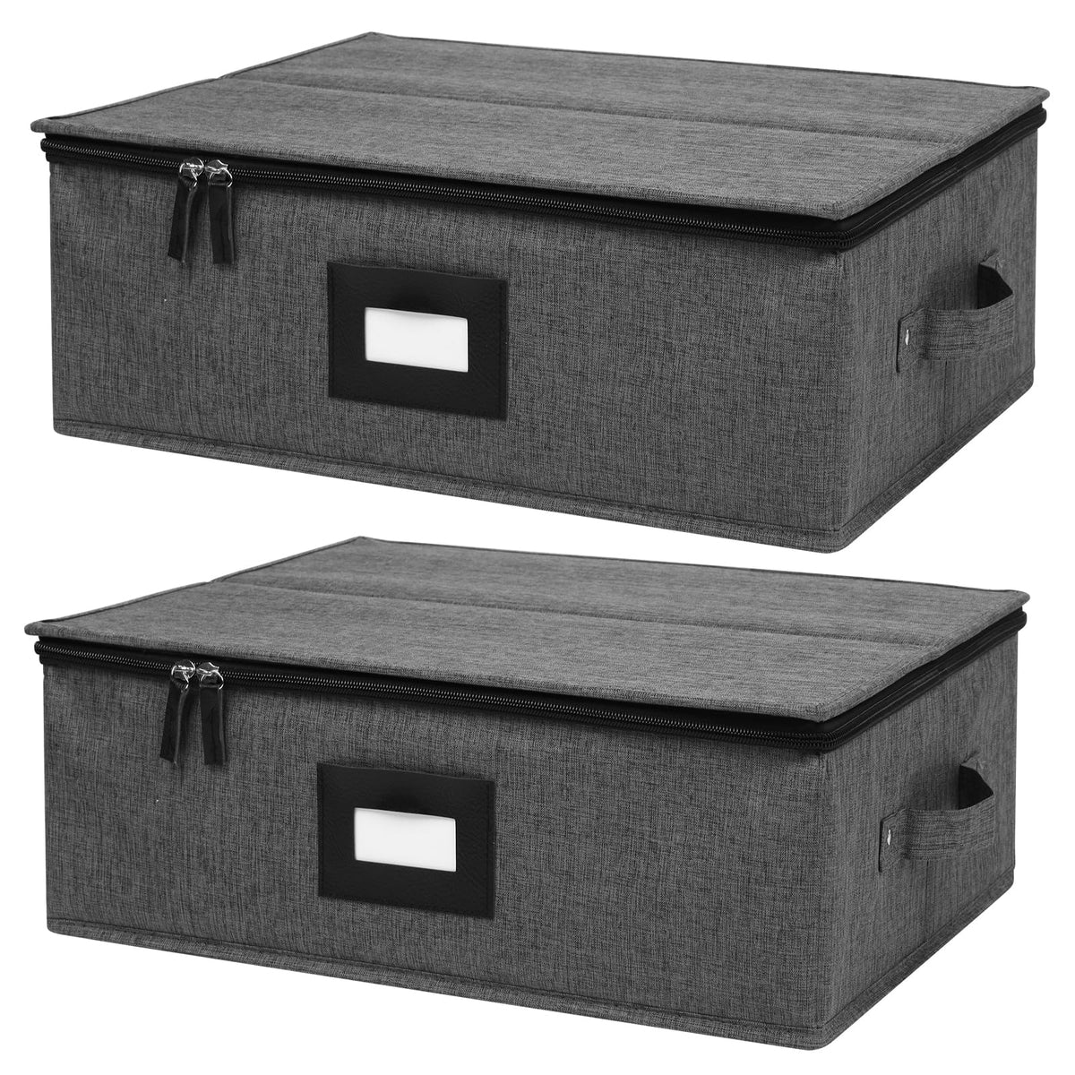 Mayniu mug storage box with dividers keeps up to 12 mugs organized.