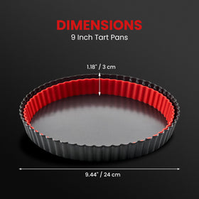 Maywe Tanso tart pan shows deep fluted edges for an elegant crust