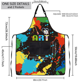 MBMSO painting apron with adjustable neck strap for quick, comfortable on-and-off during arts projects.
