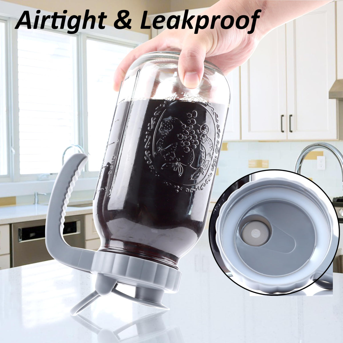 MBSRITY airtight flip-cap lid keeps beverages fresh and leakproof.