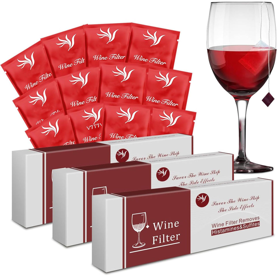 MBV 36-pack wine filters packaging shown as a compact gift-ready set.