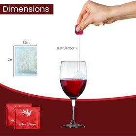 MBV wine filter in glass usage demonstrating quick filtration.
