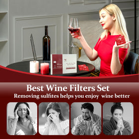 MBV wine filter in glass showing preserved flavor during filtration