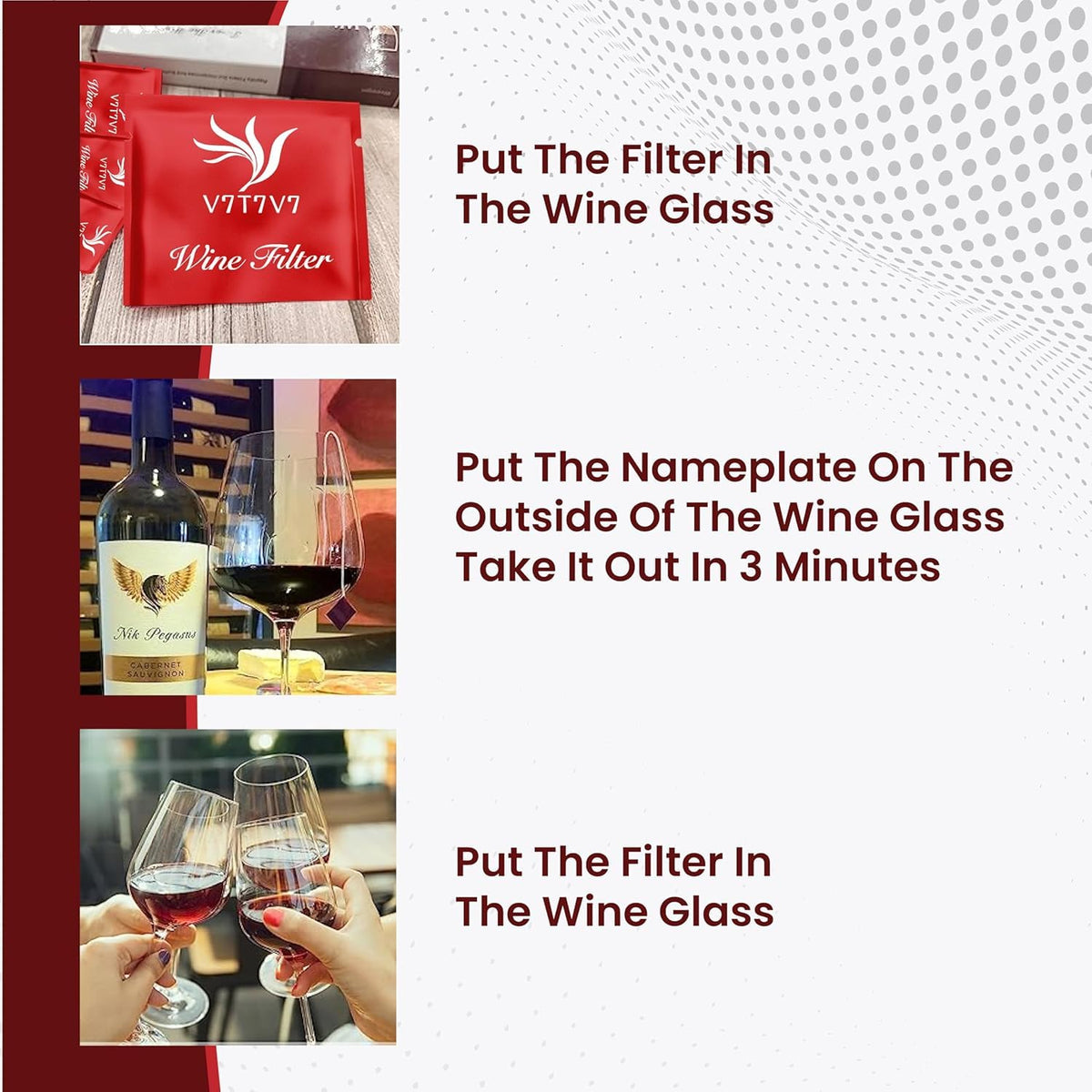 MBV filters in use at party provide a smoother wine experience