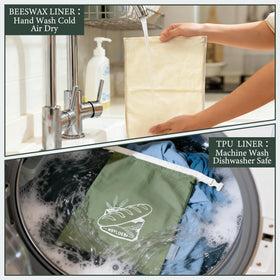 MBYLOEBA countertop storage with breathable beeswax liner preserves texture.