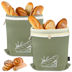 MBYLOEBA sourdough bread bags 2-pack with dual liners for versatile storage.