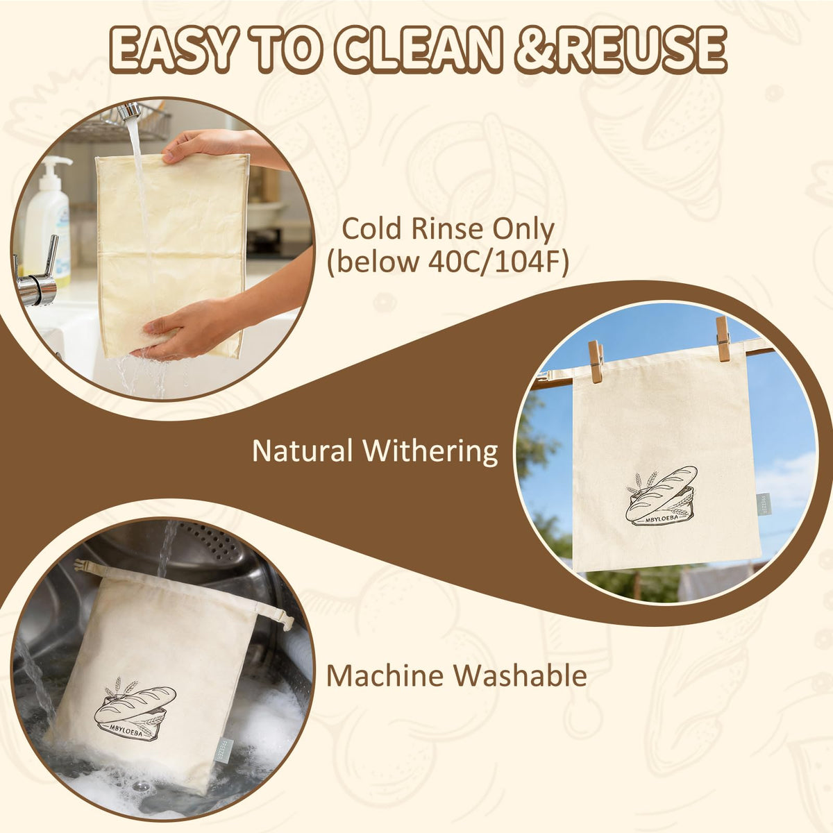 MBYLOEBA freezer bag protects bread from freezer burn.