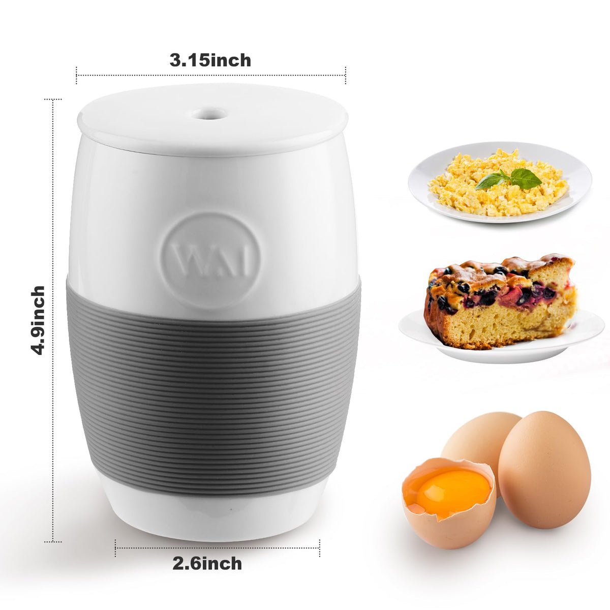 MCAEFER ZHCY egg cooker with silicone sleeve for safe handling.
