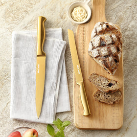 McCook 5in santoku knife for controlled chopping and mincing.