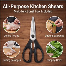 McCook kitchen shears included for quick trimming and herbs.