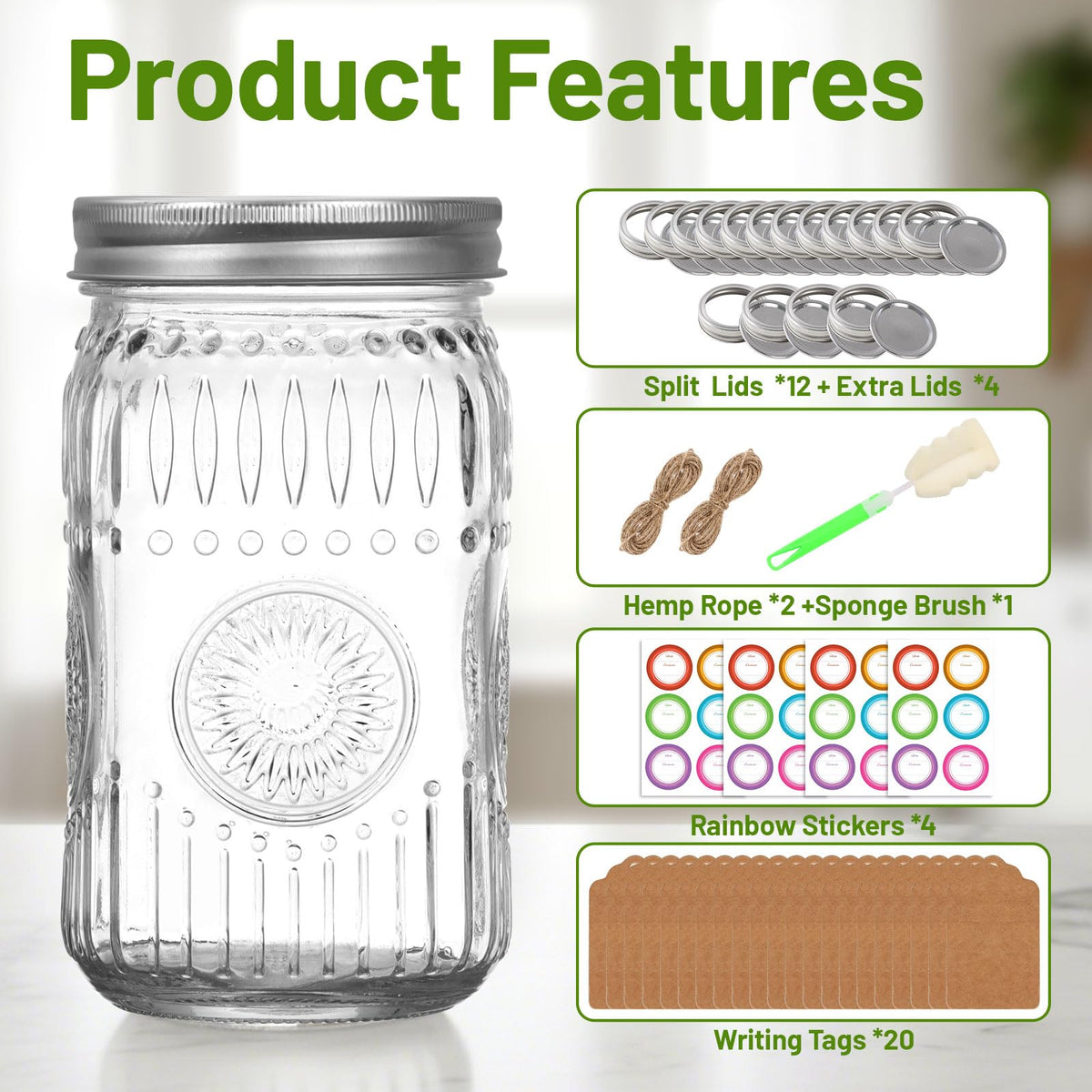 McUpper jar lid and band showing airtight seal for freshness and versatility