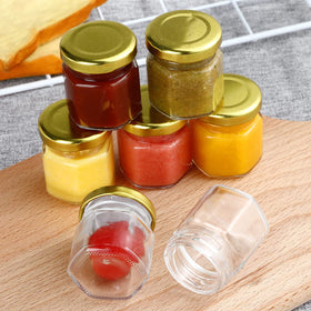 McUpper jam jar 1.5oz hexagon shape for small batches.