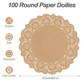 Close-up of lace-pattern edge on MCEAST doilies for decorative presentation