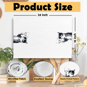 Mcehtle dining room cat towel decor enhances space.
