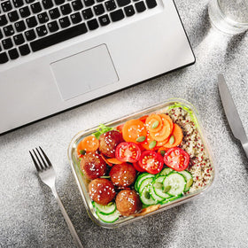 MCIRCO 17.6-oz glass container suitable for leftovers