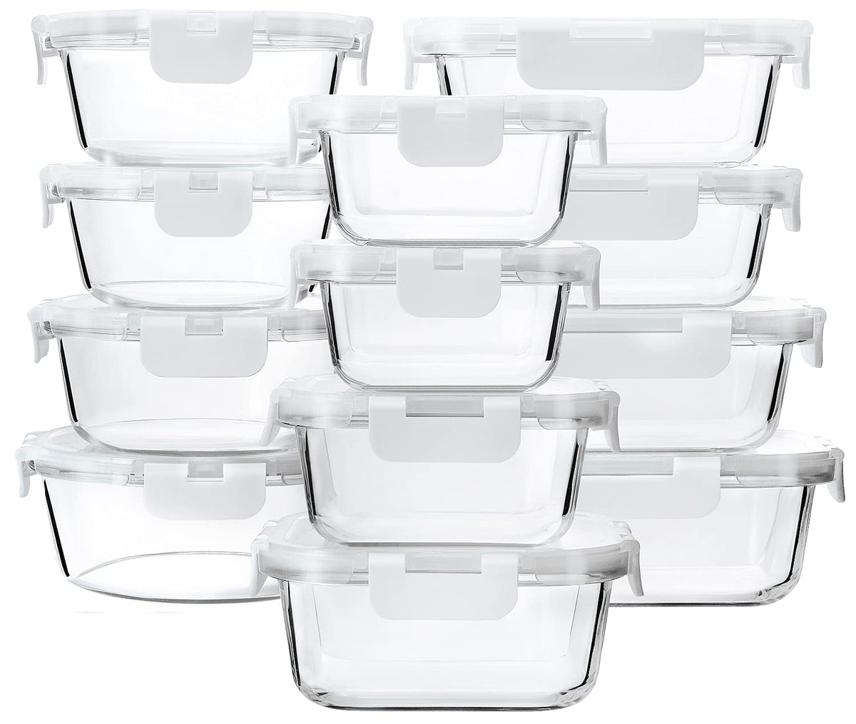 MCIRCO 35-oz glass container with airtight lid for fresh meals