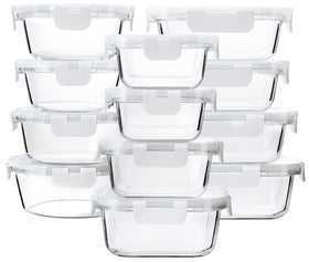 MCIRCO 35-oz glass container with airtight lid for fresh meals