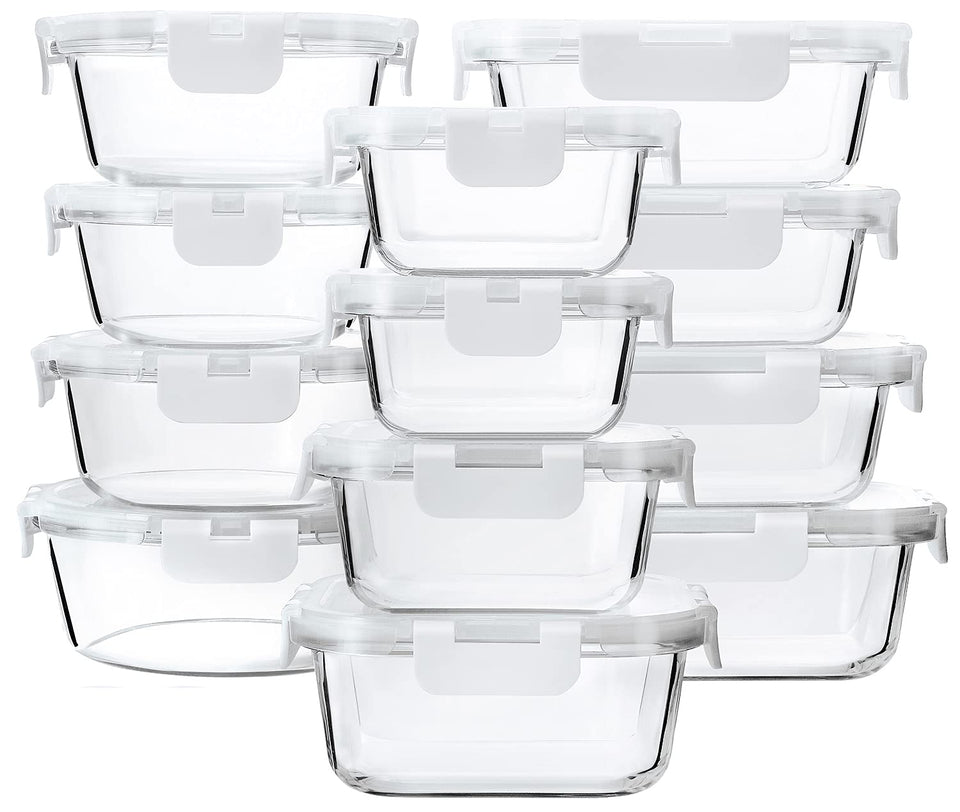 MCIRCO 35-oz glass container with airtight lid for fresh meals