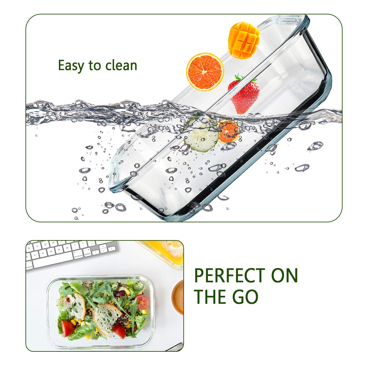 M MCIRCO stackable design saves fridge shelf space and reduces clutter.