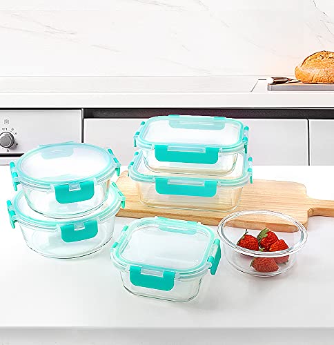 MCIRCO freezer-safe glass containers maintain freshness for meal prep