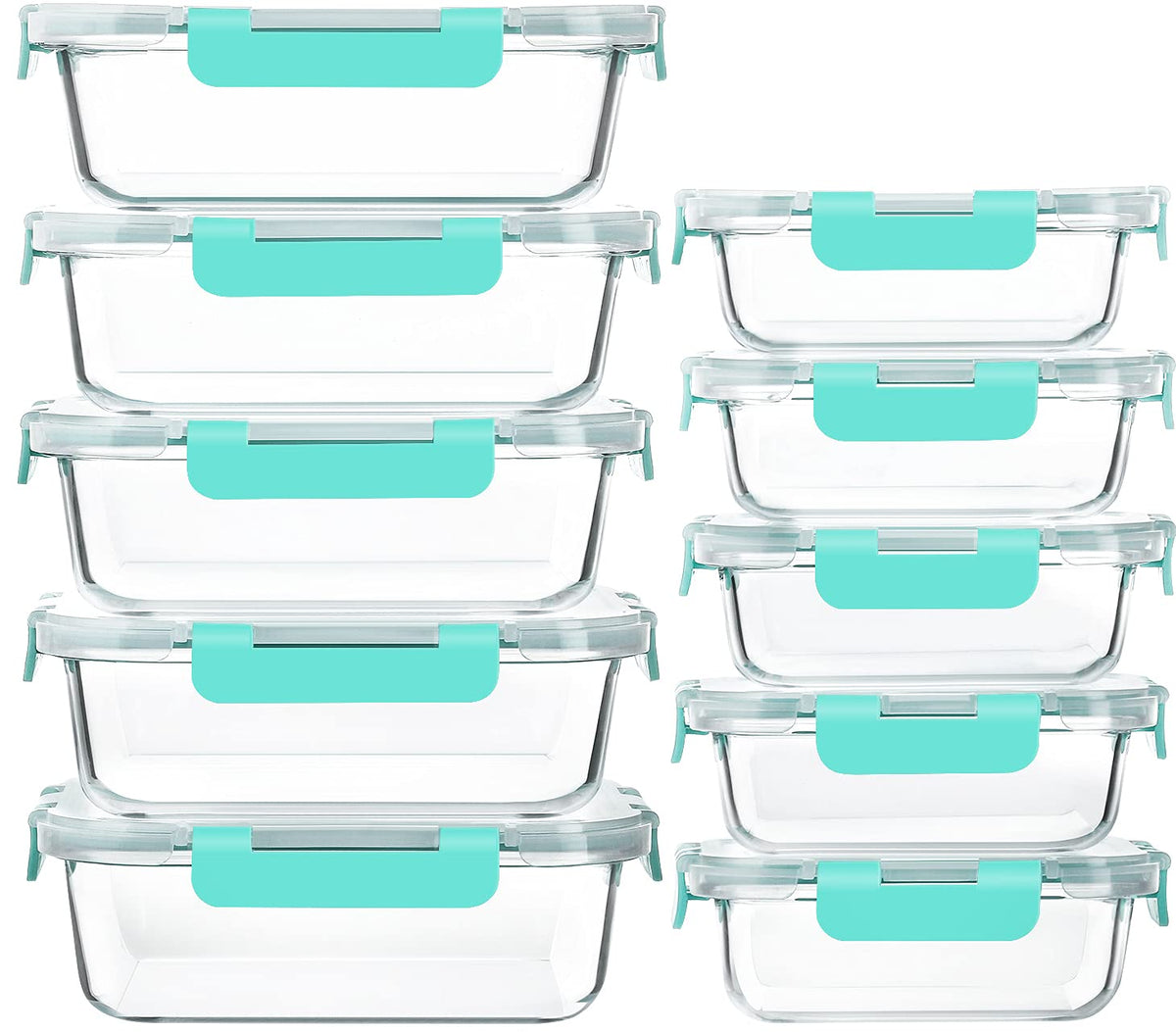 MCIRCO glass 34oz meal prep container with lid for batch cooking and easy storage