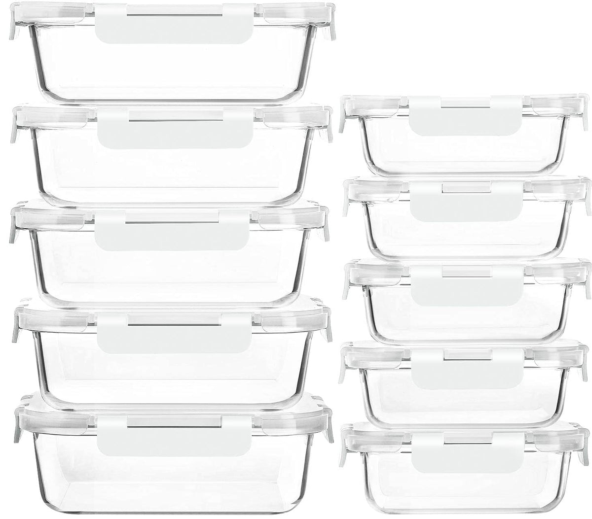 MCIRCO 34oz glass meal prep container with lid for fresh meals