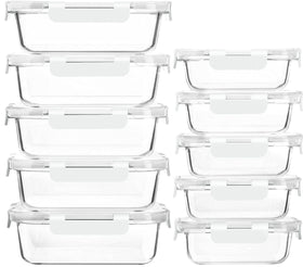 MCIRCO 34oz glass meal prep container with lid for fresh meals
