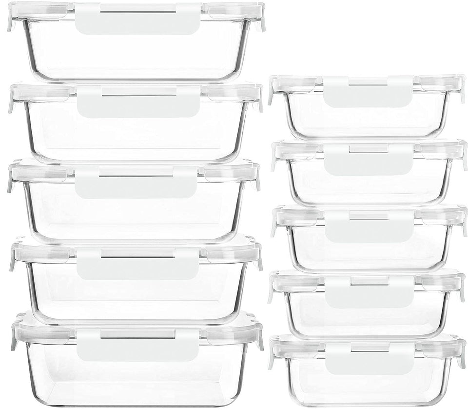 MCIRCO 34oz glass meal prep container with lid for fresh meals