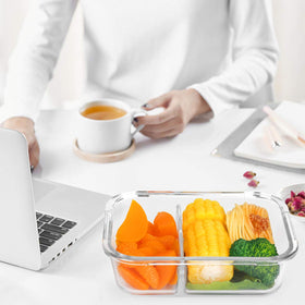 MCIRCO glass meal prep set ideal for quick meal planning and storage
