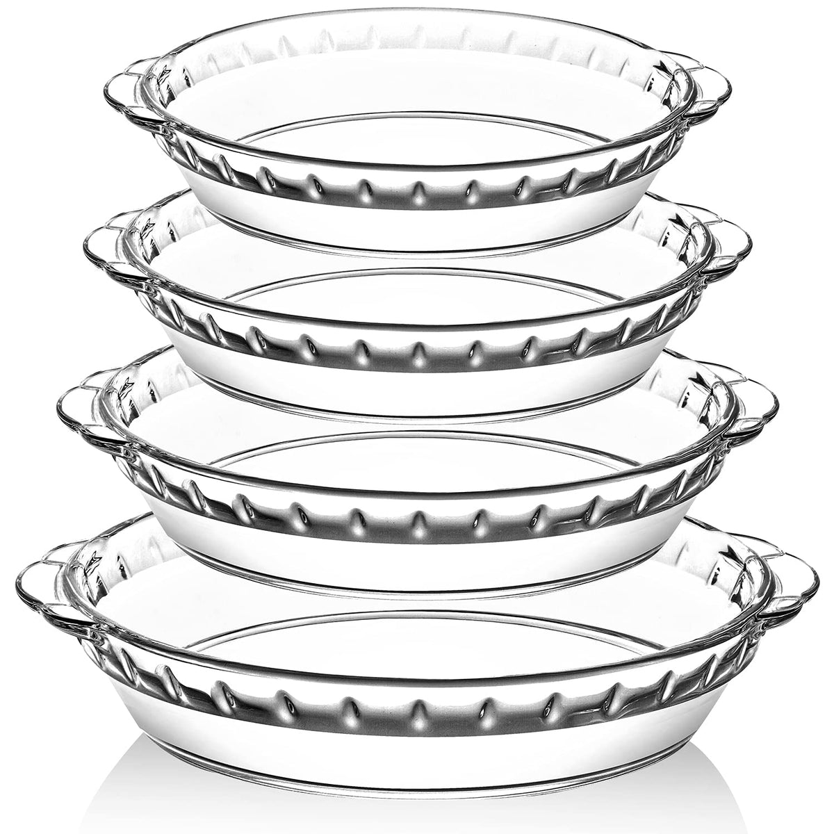 MCIRCO 7 inch glass pie plate with clear view for even browning