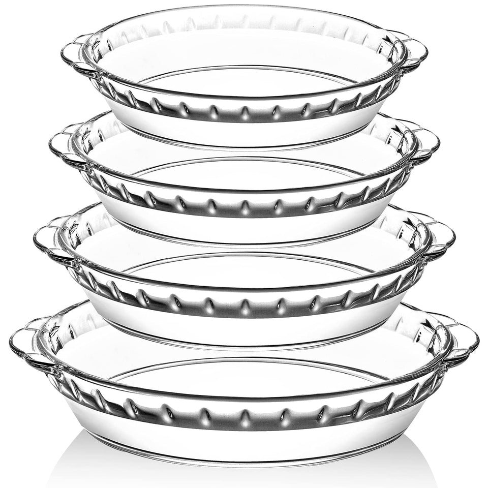 MCIRCO 7 inch glass pie plate with clear view for even browning