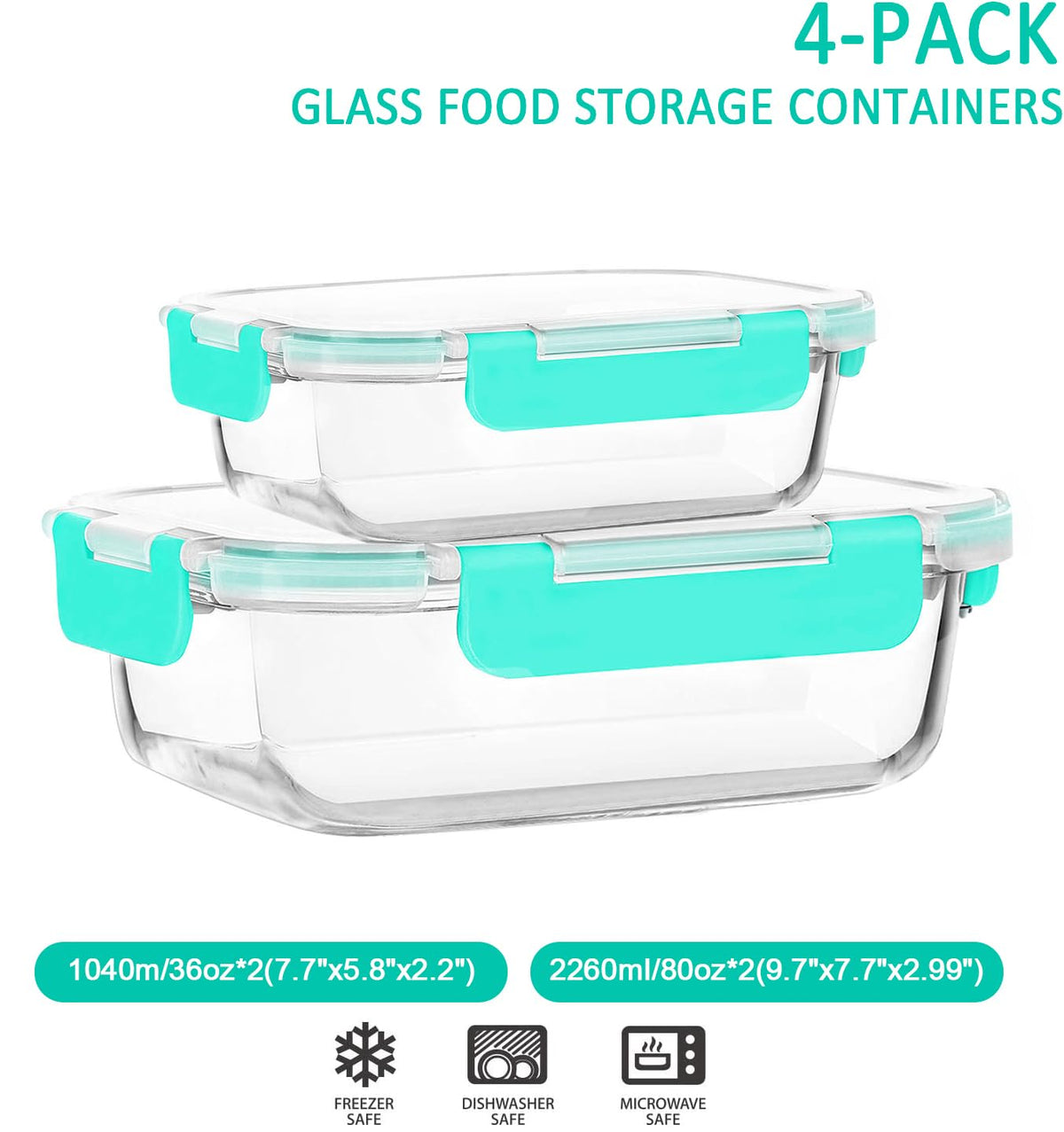 MCIRCO large 36-oz containers ideal for snacks and lunches.
